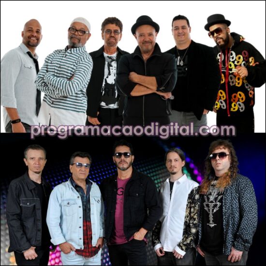 Tour Quatro Décadas apresenta shows das bandas Placa Luminosa e Rádio Taxi no teatro J. Safra em São Paulo