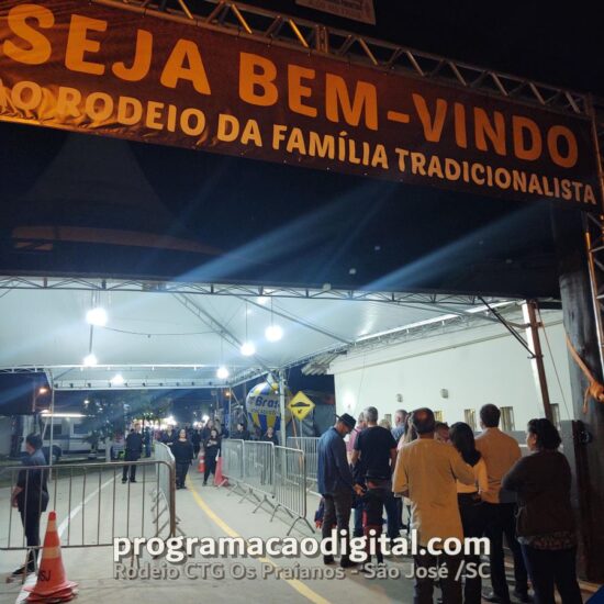 Programação Digital no Rodeio do CTG Os Praianos 2023 em São José / SC - programacaodigital.com