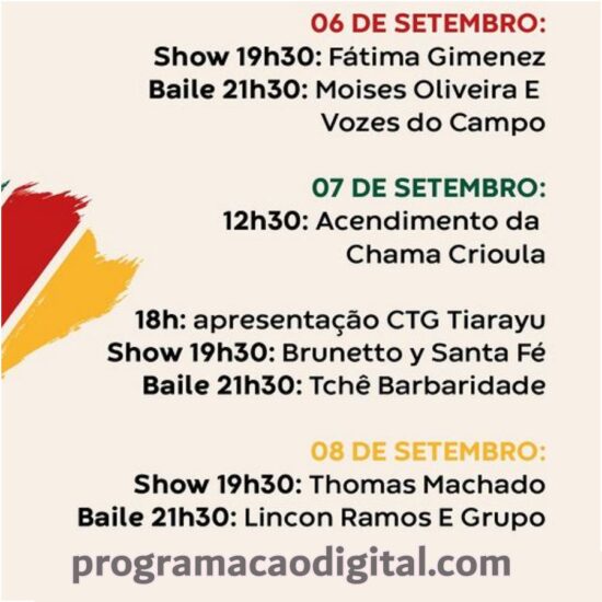 Acampamento Farroupilha 2023 no Parque Harmonia em Porto Alegre - programacaodigital.com