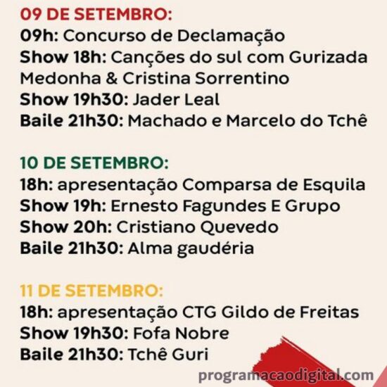 Acampamento Farroupilha 2023 no Parque Harmonia em Porto Alegre - programacaodigital.com