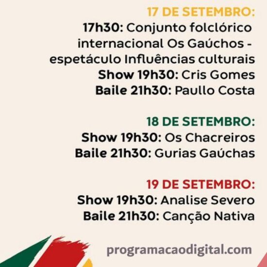 Acampamento Farroupilha 2023 no Parque Harmonia em Porto Alegre - programacaodigital.com