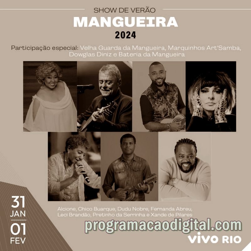 Show de Verão da Mangueira 2024 - programacaodigital.com
