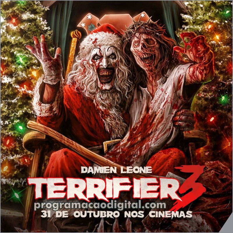 Pôster filme Terrifier 3 - programacaodigital.com