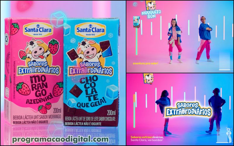 Bebida láctea Sabores Extraordinários da Santa Clara