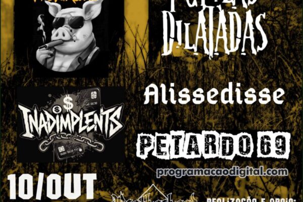 Festival Rocha Dura : show com as bandas Inadimplents, Petardo 69, Os Mukiranas e Pupilas Dilatadas