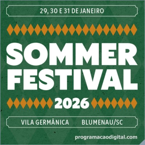 Sommer Festival 2026 na Vila Germânica em Blumenau terá show da Menos é Mais