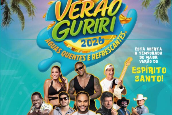 Praia de Guriri Shows no Verão 2026 - Programação Verão 2026 na Praia de Guriri em São Mateus