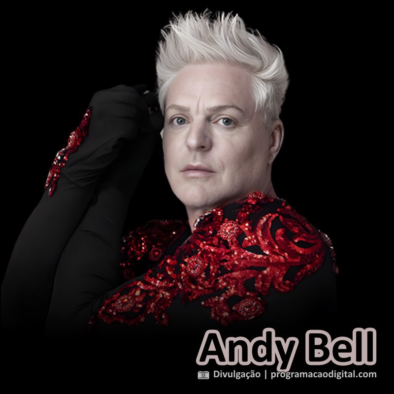 Show Andy Bell, lendário vocalista do Erasure, no Teatro Positivo em Curitiba