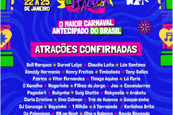 Atrações do Carnaval antecipado de Itabuna na Costa do Cacau na Bahia