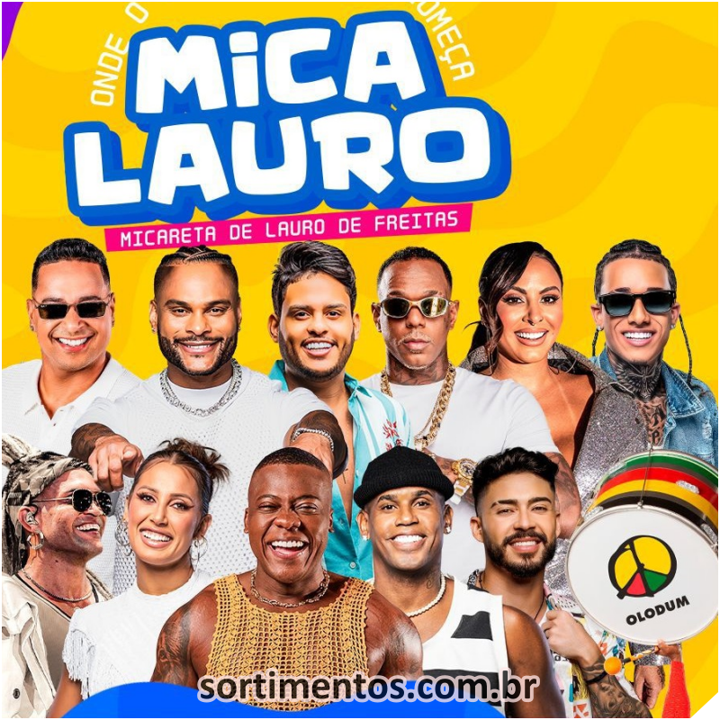 Atrações da Mica Lauro 2026 - micareta em Lauro de Freitas na Bahia - programacaodigital.com