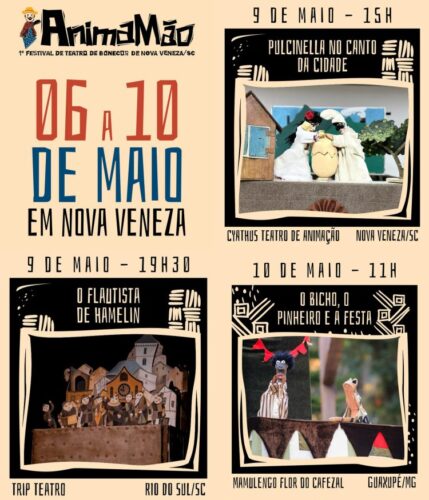 Festival AnimaMão em Nova Veneza em Santa Catarina - programacaodigital.com
