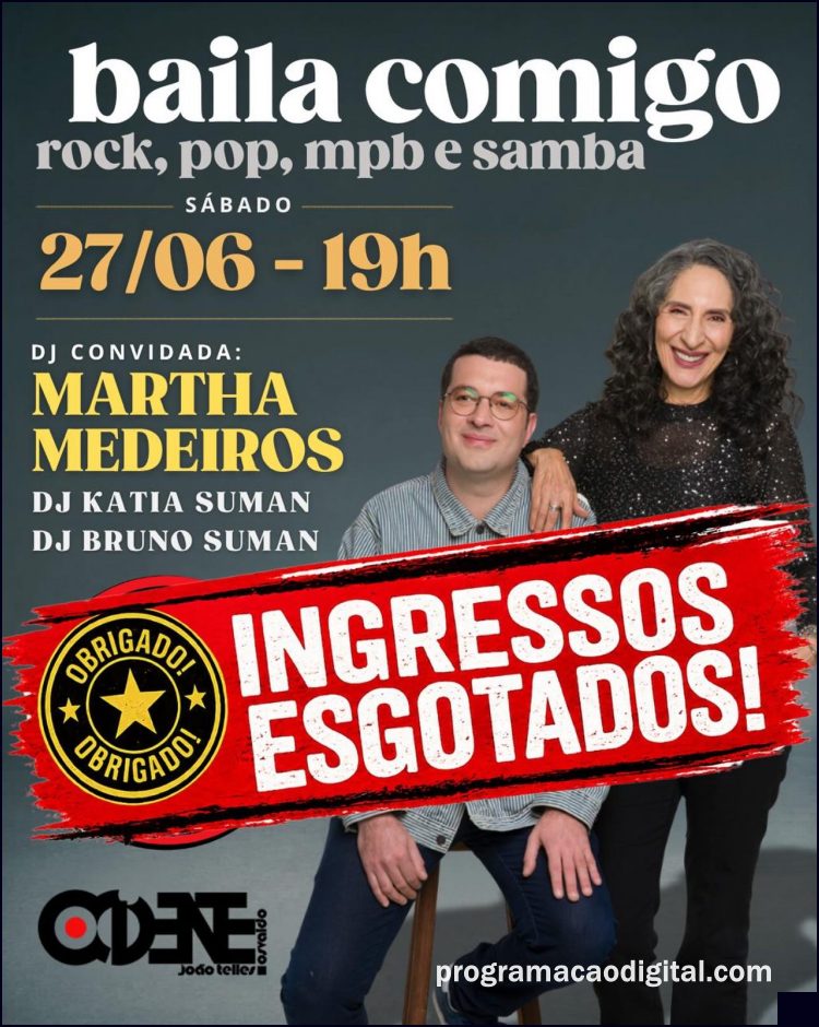 Festa Baila Comigo comandada por Katia e Bruno Suman revela o lado DJ de Martha Medeiros