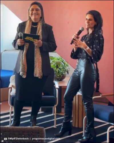 Renata Schenkel e Ana Luiza Ferrão Cardoso na primeira edição do Ficção - programacaodigital.com