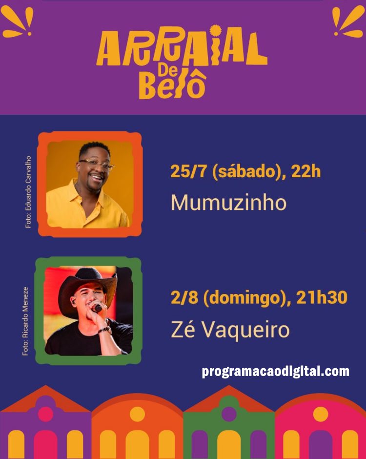 Arraial de Belô : Festival junino no Mineirinho tem apresentações gratuitas de Mumuzinho e Zé Vaqueiro
